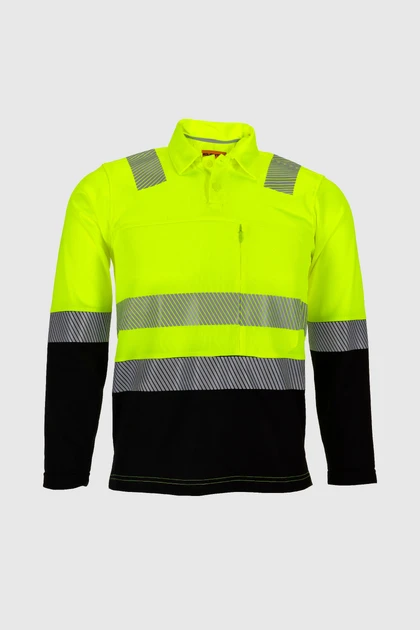 roughtek-polo-nova200-caballero-amarillomarino-1 detalle 1
