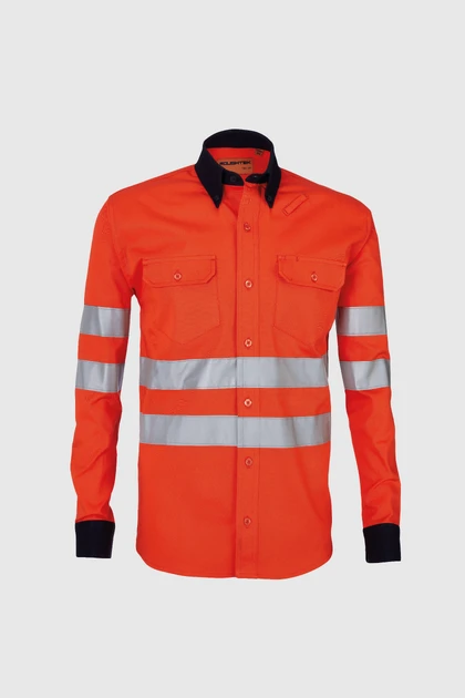 roughtek-camisa-ultron100-caballero-naranja-1 detalle 1