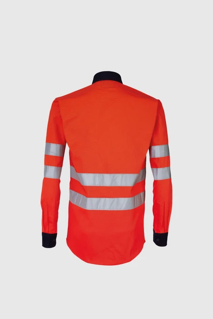 roughtek-camisa-ultron100-caballero-naranja-3 detalle 3