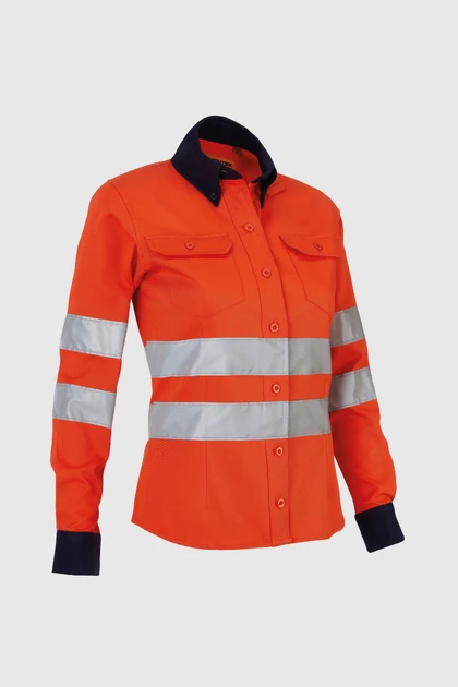 roughtek-camisa-ultron100-dama-naranja-2 detalle 2